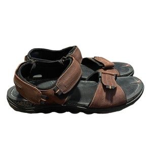Mens Ecco Shoes Size 46/12 Yucatan Outdoor Sport Sandals Brown